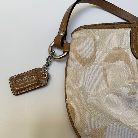 Coach Fabric and Leather Wristlet - Picture 3 of 4